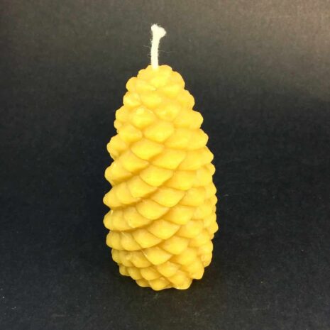 Small Beeswax Pine Cone Candle
